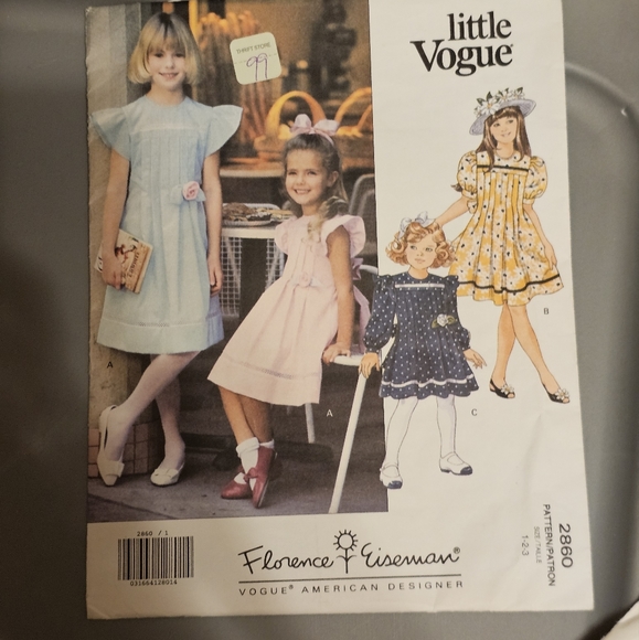 Little Vogue Vintage Dress Pattern 2860 - Picture 1 of 2